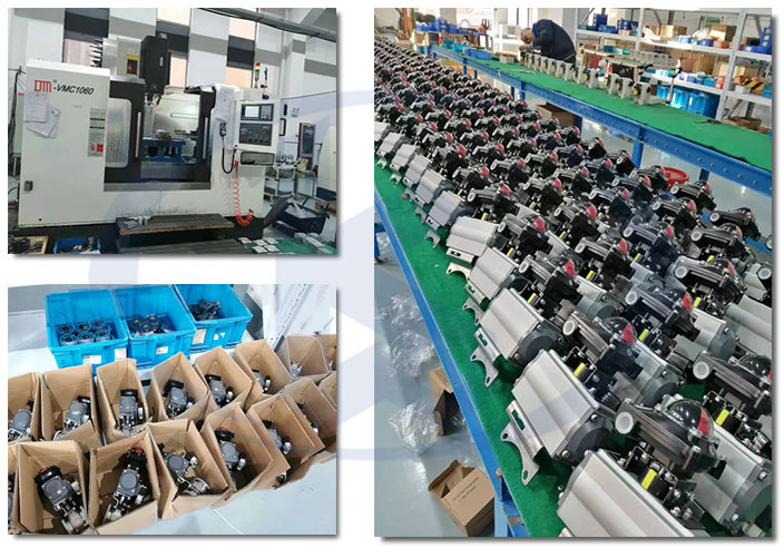 氣動(dòng)衛(wèi)生級(jí)蝶閥車間一角