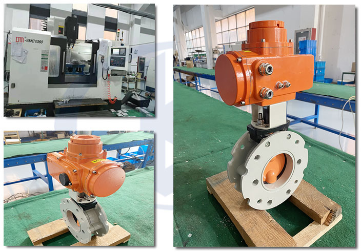 電動(dòng)粉塵蝶閥車間一角