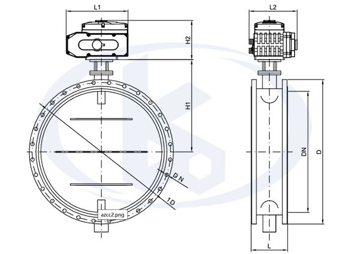 電動通風蝶閥外形尺寸